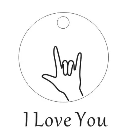 Delicate Rose Gold Tone American Sign Language ASL I Love You Necklace NWT - Picture 6 of 9